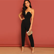 Black Zip Back Sweetheart Jumpsuit